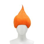 Lilla Deformeerumiskindel Terava Otsaga S&uuml;nteetiline Parukas | P&uuml;hadepidu Naljakas Meelelahutuslik Parukas oranž