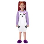 Laste deemonik&uuml;tt Kpopist Mira Rumi Zoey Cosplay Peakatted Valge Karu Pidžaama Naiste &Ouml;&ouml;riided Halloweeni Karnevali Peo R&otilde;ivad 150 gray