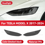 TESLA Model X 2017-2024 Autole Esitulede Suitsutatud Must TPU Kaitsekile Esitulede Tooniv&auml;rvi Muutmise Kleeps Tarvikud Smoked black