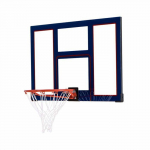 Panneau de basket mural - LIFETIME - 121.9 cm - Incassable - Cadre en acier - Montage mural - Usage ext&eacute;rieur - Bleu