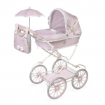 Poussette de poup&eacute;es pliable - DE CUEVAS TOYS - Sophie - Rose - 81x80x42 cm - Guidon r&eacute;glable - Structure pliable