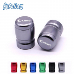 Motorcycle Accessories Wheel Tire Valve Tyre Stem Caps Alright Covers For KYMCO X-TOWN 125 300 350 superdink 125 agility KYMCO logo Gray