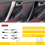 Mazda 3 Axela 2010-2013 Speed 3 Tarvikud Auto Plastik Must Salongi K&auml;epide Ukse Suruja Liistude Kleebis Dekoratsioon must