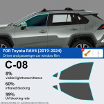 Pre-Cut Car Window Privacy Tint Film For Toyota RAV4 RAV 4 5th -2024 Auto Sticker Foils ceramic solar UV Protector film With tools