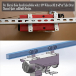 Electric Hoist Installation Roller for use with 1,5/8 Wide and All 1,5/8 or Taller ChannelTrolley 4 Wheel Trolley one size h&otilde;be
