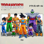 9tk Dragon Ball Z Infinite Z Warrior Komplekt GK Kujud Goku Gohan Vegeta Piccolo Torankusu Trendikas M&auml;nguasja Mudel Skulptuur Kaunistus Kingitus 9pcs No box valge