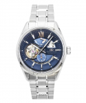 Orient Star Keshiki Limited Edition Roostevabast terasest Avatud s&uuml;da Sinakashall sihverplaat Automaatne RE-AV0132L 100M Meeste k&auml;ekell