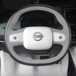 Hand Stitched non-slip black white Leather Car Steering Wheel Cover For Nissan N7 2025 Auto Parts style 2