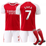Teismelised Lapsed T&auml;iskasvanud Jalgpalli Komplektid Sporditreeningu S&auml;rgi Komplekt Sokkidega 25/26 Arsenal Koduv&auml;ljakuvorm #7 Bukayo Saka 16