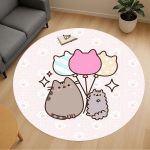1 tk Pusheen, &Otilde;hupallid &Uuml;mar Toolimatt Ala-vaip - Libisemiskindel, P&otilde;randamatt Kontorisse, Magamistuppa, Kodu kaunistamine J&otilde;ulukink p0811237 100cm gray