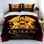 Moodsad Rockib&auml;ndi Queen Voodipesukomplektid Peen Vooditarvete Komplekt Tekikott Vooditekkide Komplekt Voodipesukomplekt Luksuslik S&uuml;nnip&auml;evakingitus AU Single(140*210cm)3pcs