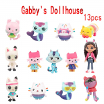 13 tk/komplekt Gabby's Dollhouse tegevusnukk armas nukkude seeria mudelid m&auml;nguasjad lauaautode kaunistused s&uuml;nnip&auml;evapeo kingitused