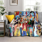3D One Piece Joonisfilm Anime Flanellitekk Pehme Soe Visketekk Magamistuppa Elutuppa Voodi Telkimine Piknik Kontor Laste Kingitus 130x150cm