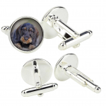 Dachshund Wire-haired, Wiener dog, Badger dog - cufflinks in a box, handmade jewelry, product of the Art-Dog brand