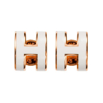 Hermes Pop H Seeria Klassikaline Logo Kullatud K&otilde;rvar&otilde;ngad Naiste k&otilde;rvar&otilde;ngad Roosa Kuld H608002FO49 Box+Shopping Bag