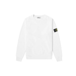 Stone Island Ss21 Varrukaetiketiga &Uuml;mmarguse Kaelusega Huppar Meeste huppar Valge 741566060-V0001 XL