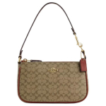 Coach Nolita 19 Klassikaline Monogramm T&otilde;mblukuga Sulgemine Kaetud L&otilde;uend ja Sile Nahk Randmepaelaga Sidur V&auml;ike Naiste Sidur Khaki Terracotta CE698-IMS4L Basic Set (Bag+Dust Bag)