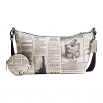 Coach Finn Crossbody 25 v&auml;ikese taskuga Ajalehepildiga Nahast ja Vasikanahast Keskmine kott Naiste crossbody kott H&otilde;bedane Mitmev&auml;rviline CDR22-SVCAH Basic Set (Bag+Dust Bag)