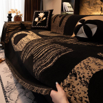 Luksuslik diivanikate Nelja hooaja universaalne Kaasaegne minimalistlik Must diivanir&auml;tik T&auml;ielik katvus Viska tekk Elegantne diivanitekk 180 x 150cm