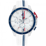 Tommy Hilfiger Bank Valge Silikoon Meeste Kvartsikell 1792167 valge