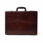 MaheTri Executive Croco Nahast Portfell/Kohver - Pruun Meestele & Naistele 18-Inch pruun