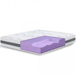 The White Stone Ortopeediline madrats keskmise j&auml;ikusega | K&otilde;rgus 25 cm | H&uuml;poallergeenne ja hingav kangas 155 x 190 cm valge