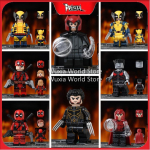 5cm Marvel Deadpool Wolverine 8-osaline komplekt ehitusklotsidest figuurid kokkupandavad kogutavad figuurid t&ouml;&ouml;laua kaunistused parimad kingitused