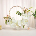 K&auml;sitsi valmistatud pulmakimp Phalaenopsis orhidee p&auml;rl Euroopa stiilis pruudikimp pruudifotode rekvisiidid white