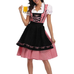 Naiste Oktoberfesti kost&uuml;&uuml;m Saksa Baieri &otilde;llefestivali riided Halloweeni karnevalipeoks Dirndl kleidid P&otilde;ll XL must
