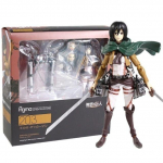 Viimati laos Attack on Titan Figma K&auml;eshoitav Mobiilne Nukk Liwei Allen Kapten Mikasa Kogutav Tegevuskuju M&auml;nguasi Kingitus