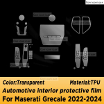 Maserati Grecale -2024 Autode Sisekeskkonna Keskkonsool L&auml;bipaistev TPU Kaitsekile Kriimustuskindel Parandusfilm Tarvikud LHD