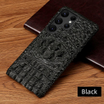 3D Peaga Krokodilli Mustriga Nahast Telefoni&uuml;mbris Samsung Galaxy S26 S23 S24 S25 Ultra S22 Plus Note 20 A55 5G jaoks Tagakaas Galaxy S25+