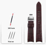 Seiko Premier Series Rihma jaoks SNP093 SNP096 SNP114 SNP115 SNP127 SNP023 025 036 7D56-0AA0 Kaardus Otsaga Veisenahast Kellarihm 21mm 21mm-width gray