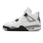 Jordan Air Jordan 4 libisemiskindlad kulumiskindlad keskmise k&otilde;rgusega laste korvpallijalatsid Valge Must Unisex IB4171-100 35.5