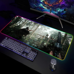 H-Hunt-Showdown M&auml;nguri Hiirematt M&auml;nguri RGB Lauamatt Klaviatuurimatt M&auml;nguri S&uuml;learvutid LED Hiirematt Lauakaitse Anime Hiiremattid RGB600x300x3mm