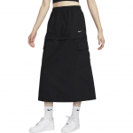 Nike Sportswear Essential Naiste Keskmise V&ouml;&ouml;kohaga Kootud Cargo Midi Seelik Must FV7504-010 M