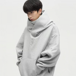 S&uuml;gisene Ninja Streetwear k&otilde;rge kaelusega kapuutsiga pusad meestele kirjadega tikitud Hip Hop Moes dressipluusid Vintage fliisist kapuutsiga pusad M