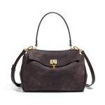 Kvaliteetne seemisnahast &uuml;lemise k&auml;epidemega k&auml;ekott naistele Kunstnahast seemisnahast rahakott Retro seljakott Crossbody &otilde;lakott Satchel T&ouml;&ouml;kotid