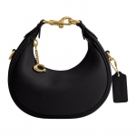 COACH JONIE 15 Br&auml;ndi Klassikaline Logo Nahast &Otilde;la Crossbody K&auml;ekott Mini Naiste Must must