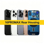Originaalvaruosa Tagaklaasi Asendus iPhone 16 Pro Maxile Tagakaas Veekindla Tihendi, Magneti, Kaameraklaasi ja T&ouml;&ouml;riistadega OEM 16Pro White