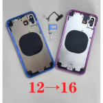 Iseenda tehtud korpus iPhone 12 kuni 16 jaoks, Korpus 12 Keha 16 Toimingunupp Tagumine Aku Keskmine Raam Asendus iPhone 12 Sarnasele 16 12 to 16 White