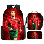 Laste koolikott, seljakott, &otilde;pilase tr&uuml;kitud pliiatsikott, seljakott, suure mahutavusega kolmeosaline komplekt Backpack red