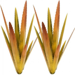 2 tk Metallist Agave Skulptuur Mehhiko stiilis Kunstlik Tequila Maastikuskulptuur K&auml;sitsi maalitud V&auml;lisaias Kujuke Ornament Kingitus