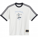 Adidas Originals &times; Afa Rula stiilis kootud lai triibuline spordi-vabaaja &uuml;mmarguse kaelusega l&uuml;hikeste varrukatega T-s&auml;rk Unisex Topid KX4548 2XL