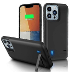E69 &Uuml;hilduv iPhone 13 / 13 Pro 6,1-tollise jaoks Kaasaskantav Akukate 5000mAh Power Bank Laadimiskate Kaitsev TPU Telefonikate