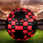 Red Cola Sisejalgpall V&auml;rviline K&otilde;ik Vanused Suurus 5 Masin&otilde;mmeldud PVC V&otilde;istlusvalmis Vastupidav K&otilde;rgep&otilde;rge