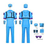 Jojo veider seiklus T&auml;iskomplekt Cosplay &Uuml;likond Pikkade Varrukatega Jaki ja P&uuml;kstega Anime F&auml;nnidele Jonathan Joestar,Adult M