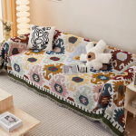 Multikas diivanikatte r&auml;tik Jacquard Kahekordse kasutusega voodid Tekid Piknikumatt Tuti diivanvoodiga Universaalne dekoratiivne 90x90cm 1pcs