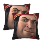 Lord Farquaad 2 tk ruudukujuline padjap&uuml;&uuml;r padjakate dekoratiivne mugav viskepadi kodu magamistoa jaoks Linen 80*80(CM)-2Pcs
