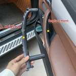 LHD RHD Sisemine uksek&auml;epide Salongi liist Asendus S&uuml;sinikkiud BMW F15 F16 X5 X6 2014- jaoks LHD 3PCS gray